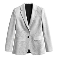 Tapu Fanau Ia Niue Blazer Happy White Sunday Unique Hiapo - Polynesian Pride