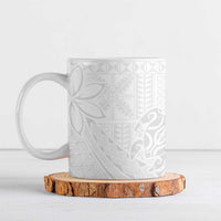 Tapu Fanau Ia Niue Ceramic Mug Happy White Sunday Unique Hiapo LT14 White - Polynesian Pride