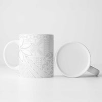 Tapu Fanau Ia Niue Ceramic Mug Happy White Sunday Unique Hiapo LT14 - Polynesian Pride