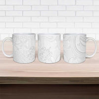 Tapu Fanau Ia Niue Ceramic Mug Happy White Sunday Unique Hiapo LT14 - Polynesian Pride
