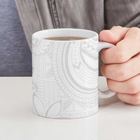 Tapu Fanau Ia Niue Ceramic Mug Happy White Sunday Unique Hiapo LT14 - Polynesian Pride