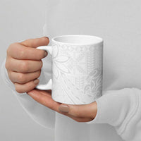 Tapu Fanau Ia Niue Ceramic Mug Happy White Sunday Unique Hiapo LT14 - Polynesian Pride