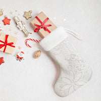 Tapu Fanau Ia Niue Christmas Stocking Happy White Sunday Unique Hiapo - Polynesian Pride