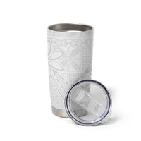 Tapu Fanau Ia Niue Tumbler Cup Happy White Sunday Unique Hiapo - Polynesian Pride