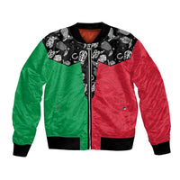 Vanuatu Cowboy Bomber Jacket Cowboy Symbols Split Stylized - Polynesian Pride