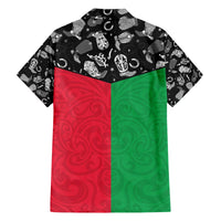 Vanuatu Cowboy Family Matching Off The Shoulder Long Sleeve Dress and Hawaiian Shirt Cowboy Symbols Split Stylized - Polynesian Pride