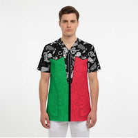 Vanuatu Cowboy Scrub Top Cowboy Symbols Split Stylized - Polynesian Pride