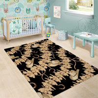 Vanuatu Cowboy Area Rug Seamless Straw Hats Hibiscus - Polynesian Pride