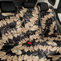 Vanuatu Cowboy Back Car Seat Cover Seamless Straw Hats Hibiscus LT14 - Polynesian Pride