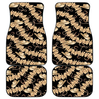 Vanuatu Cowboy Car Mats Seamless Straw Hats Hibiscus - Polynesian Pride