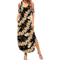 Vanuatu Cowboy Family Matching Summer Maxi Dress and Hawaiian Shirt Seamless Straw Hats Hibiscus - Polynesian Pride