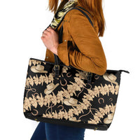 Vanuatu Cowboy Leather Tote Bag Seamless Straw Hats Hibiscus - Polynesian Pride