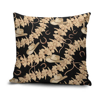 Vanuatu Cowboy Pillow Cover Seamless Straw Hats Hibiscus - Polynesian Pride