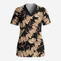 Vanuatu Cowboy Scrub Top Seamless Straw Hats Hibiscus - Polynesian Pride