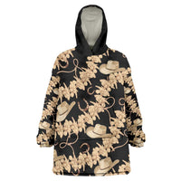 Vanuatu Cowboy Wearable Blanket Hoodie Seamless Straw Hats Hibiscus - Polynesian Pride