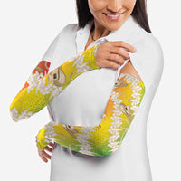 Vanuatu Cowboy Arm Sleeves Straw Hats Hibiscus With Sand Drawing - Polynesian Pride