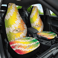 Vanuatu Cowboy Car Seat Cover Straw Hats Hibiscus With Sand Drawing LT14 One Size Reggae - Polynesian Pride