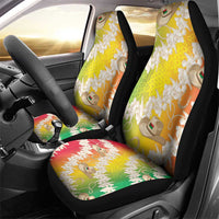 Vanuatu Cowboy Car Seat Cover Straw Hats Hibiscus With Sand Drawing LT14 - Polynesian Pride