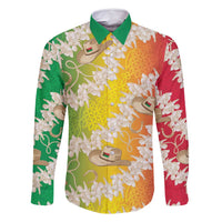 Vanuatu Cowboy Family Matching Long Sleeve Bodycon Dress and Hawaiian Shirt Straw Hats Hibiscus With Sand Drawing - Polynesian Pride