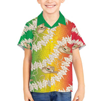 Vanuatu Cowboy Family Matching Off Shoulder Maxi Dress and Hawaiian Shirt Straw Hats Hibiscus With Sand Drawing - Polynesian Pride