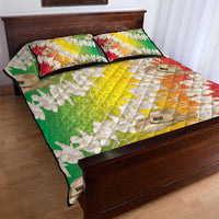 Vanuatu Cowboy Quilt Bed Set Straw Hats Hibiscus With Sand Drawing - Polynesian Pride