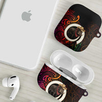 Vanuatu Boar Cowboy AirPods Case Tusk Gradient Polynesian Pattern - Polynesian Pride