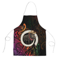 Vanuatu Boar Cowboy Apron Tusk Gradient Polynesian Pattern - Polynesian Pride