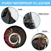 Vanuatu Boar Cowboy Spare Tire Cover Tusk Gradient Polynesian Pattern - Polynesian Pride