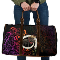 Vanuatu Boar Cowboy Travel Bag Tusk Gradient Polynesian Pattern - Polynesian Pride