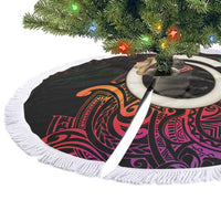 Vanuatu Boar Cowboy Tree Skirt Tusk Gradient Polynesian Pattern - Polynesian Pride