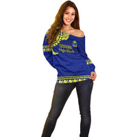 Personalised Fiji Natabua High School Off Shoulder Sweater Fijian Tapa Pattern LT14 - Polynesian Pride