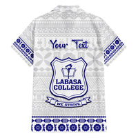 Personalised Fiji Labasa College Family Matching Short Sleeve Bodycon Dress and Hawaiian Shirt Fijian Tapa Pattern LT14 - Polynesian Pride