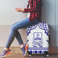 Personalised Fiji Labasa College Luggage Cover Fijian Tapa Pattern LT14 - Polynesian Pride
