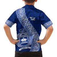 Personalised Fiji Queen Victoria School Family Matching Long Sleeve Bodycon Dress and Hawaiian Shirt Fijian Tapa Pattern LT14 - Polynesian Pride