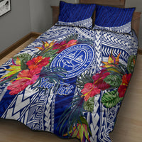 Personalised Samoana High School Quilt Bed Set American Samoa Schools Polynesian Tropical Flowers LT14 - Polynesian Pride