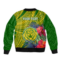 Personalised Leone High School Bomber Jacket American Samoa Schools Polynesian Tropical Flowers LT14 - Polynesian Pride