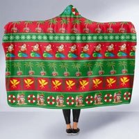 Hawaii Christmas Hooded Blanket Mele Kalikimaka LT14 - Polynesian Pride