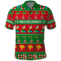 Personalised Hawaii Christmas Polo Shirt Mele Kalikimaka LT14 Green - Polynesian Pride