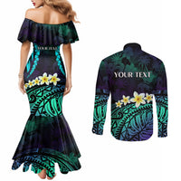 Personalised Pasifika Festival Auckland Couples Matching Mermaid Dress and Long Sleeve Button Shirt 2024 Pacific Islands Polynesian Pattern LT14 - Polynesian Pride