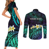 Personalised Pasifika Festival Auckland Couples Matching Short Sleeve Bodycon Dress and Long Sleeve Button Shirt 2024 Pacific Islands Polynesian Pattern LT14 - Polynesian Pride