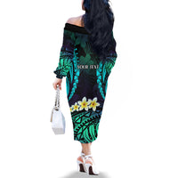 Personalised Pasifika Festival Auckland Family Matching Off Shoulder Long Sleeve Dress and Hawaiian Shirt 2024 Pacific Islands Polynesian Pattern LT14 - Polynesian Pride
