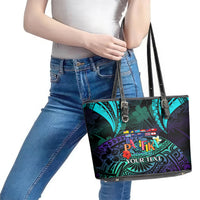 Personalised Pasifika Festival Auckland Leather Tote Bag 2024 Pacific Islands Polynesian Pattern LT14 - Polynesian Pride