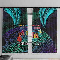 Personalised Pasifika Festival Auckland Window Curtain 2024 Pacific Islands Polynesian Pattern LT14 With Hooks Purple - Polynesian Pride