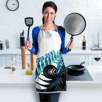 New Zealand Lawn Bowls Custom Apron Aotearoa Silver Fern Paua Shell LT14 - Polynesian Pride