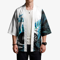 New Zealand Lawn Bowls Custom Kimono Aotearoa Silver Fern Paua Shell LT14 - Polynesian Pride