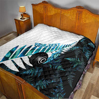New Zealand Lawn Bowls Custom Quilt Aotearoa Silver Fern Paua Shell LT14 - Polynesian Pride