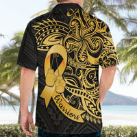 Polynesia Bone Cancer Awareness Hawaiian Shirt Fight Warriors LT14 - Polynesian Pride