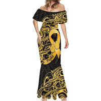 Polynesia Bone Cancer Awareness Mermaid Dress Fight Warriors LT14 - Polynesian Pride