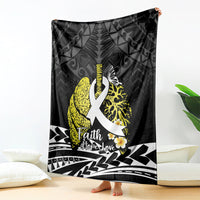 Polynesia World Lung Cancer Day Blanket Faith Hope Love