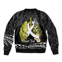Personalised Polynesia World Lung Cancer Day Bomber Jacket Faith Hope Love